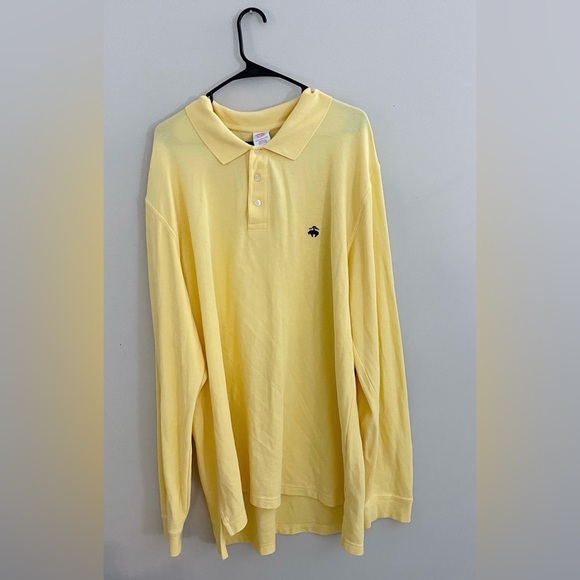 Brooks Brothers yellow long Polo Classic Style preppy golfing size XXL - Picture 2 of 8